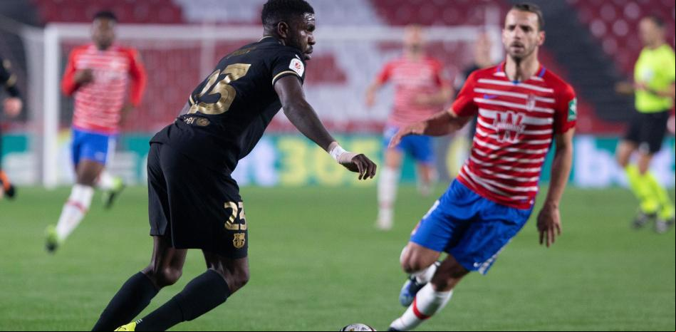 Un error de Umtiti propicia el primer gol del Granada