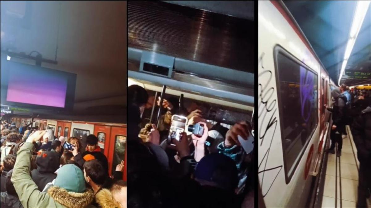 Así fue la fiesta en el metro de Barcelona que provocó desperfectos por 135.000 euros