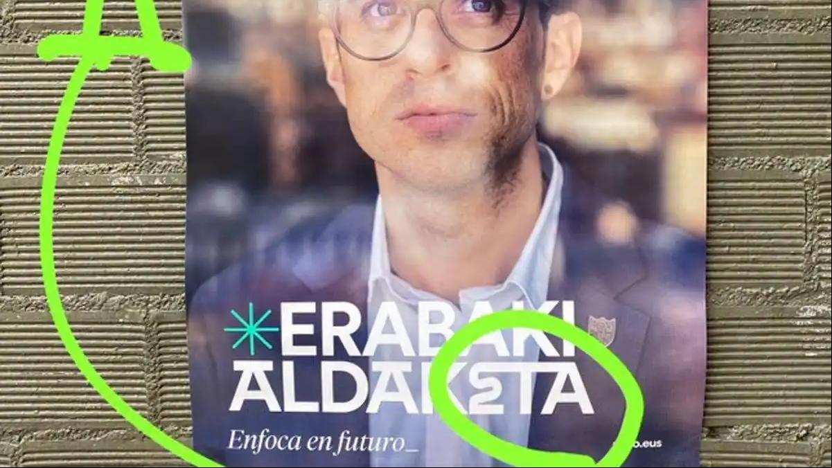 Ayuso ve a ETA en un cartel de Bildu por una palabra en euskera terminada en -eta: aldaketa (cambio)