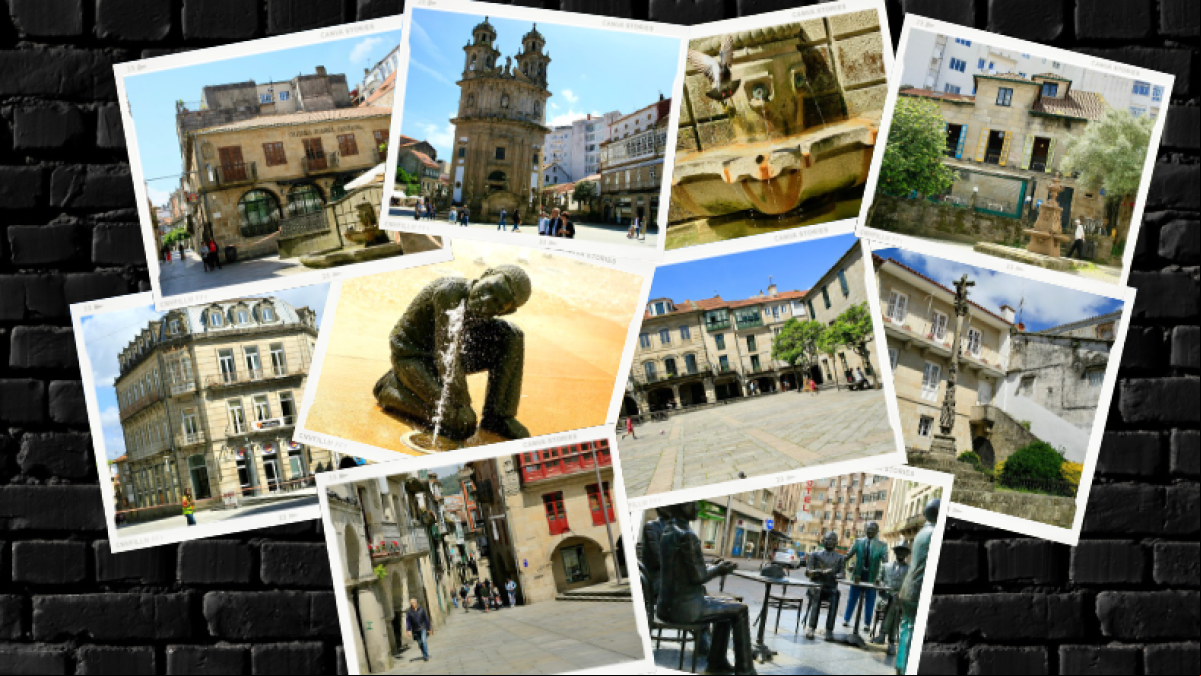 Calles, plazas y edificios emblemáticos de Pontevedra, en imágenes
