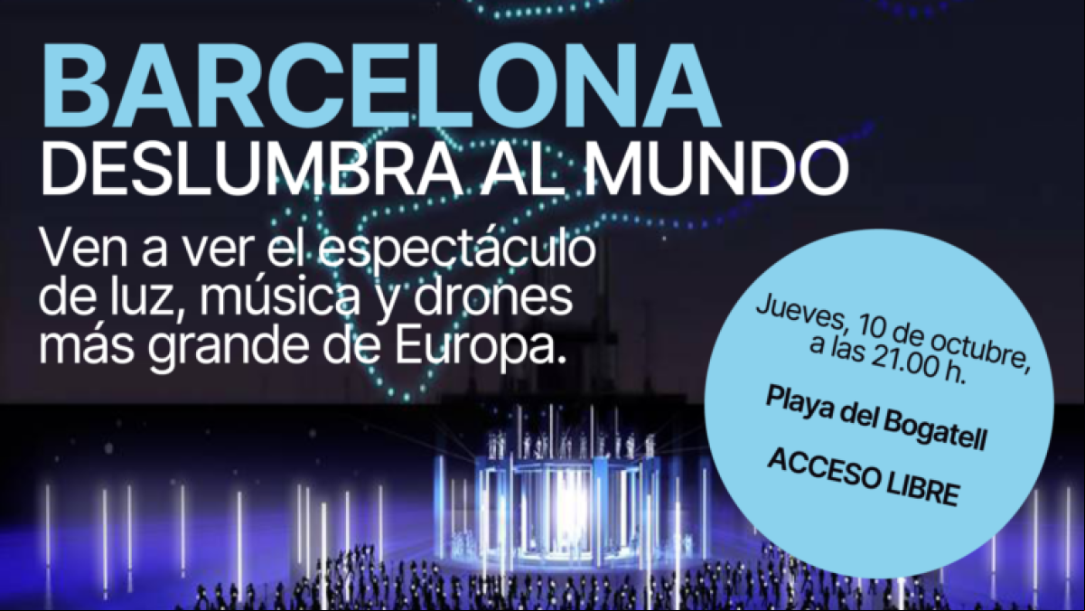 El espectáculo de drones más grande de Europa, en la playa del Bogatell