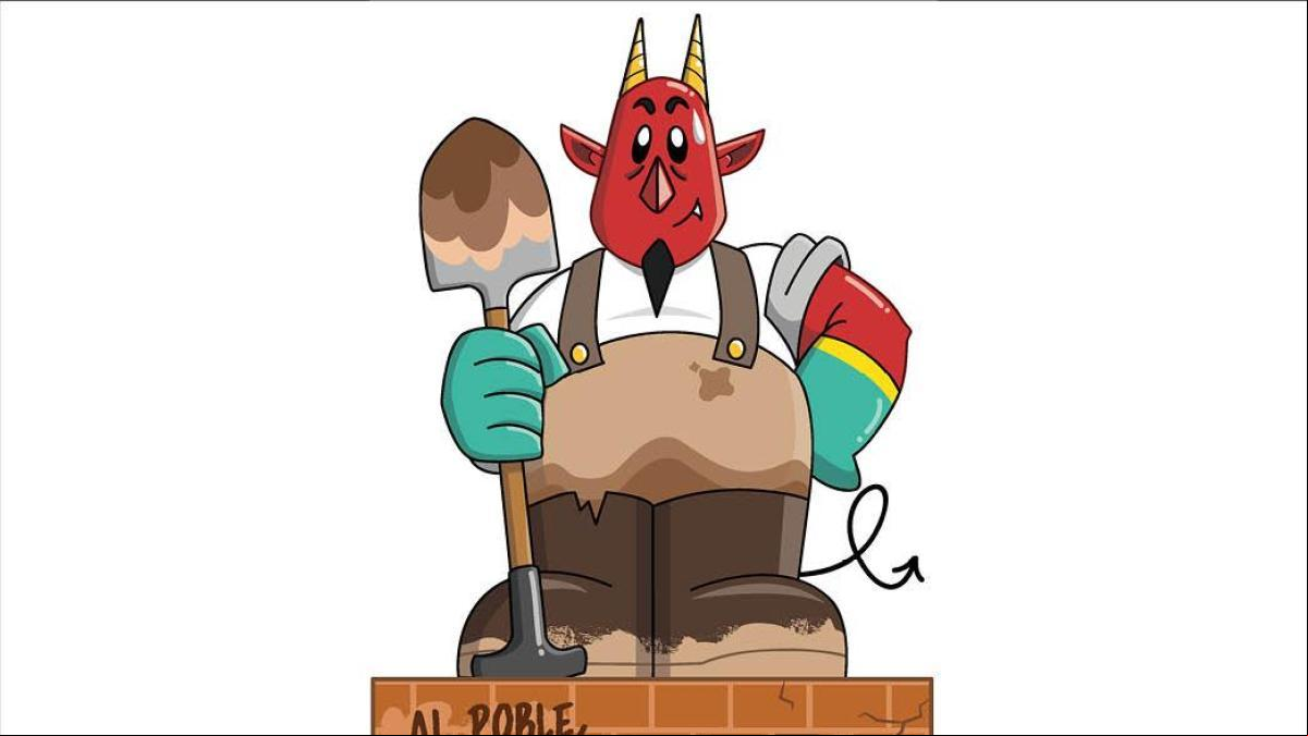 El demonio que arderá en las fiestas de mayo de Badalona se dedica a los voluntarios de la dana