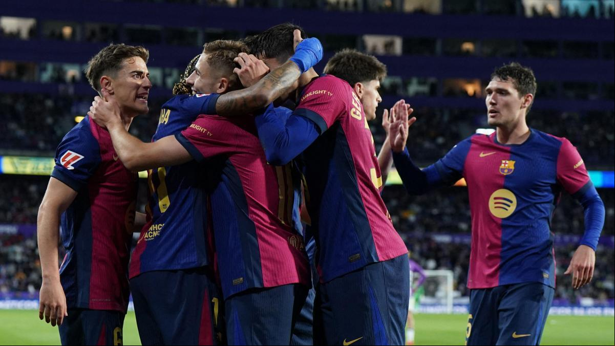 El Barça sufre pero remonta en Valladolid y refuerza su liderato en la Liga El Barça sufre pero remonta en Valladolid y refuerza su liderato en la Liga