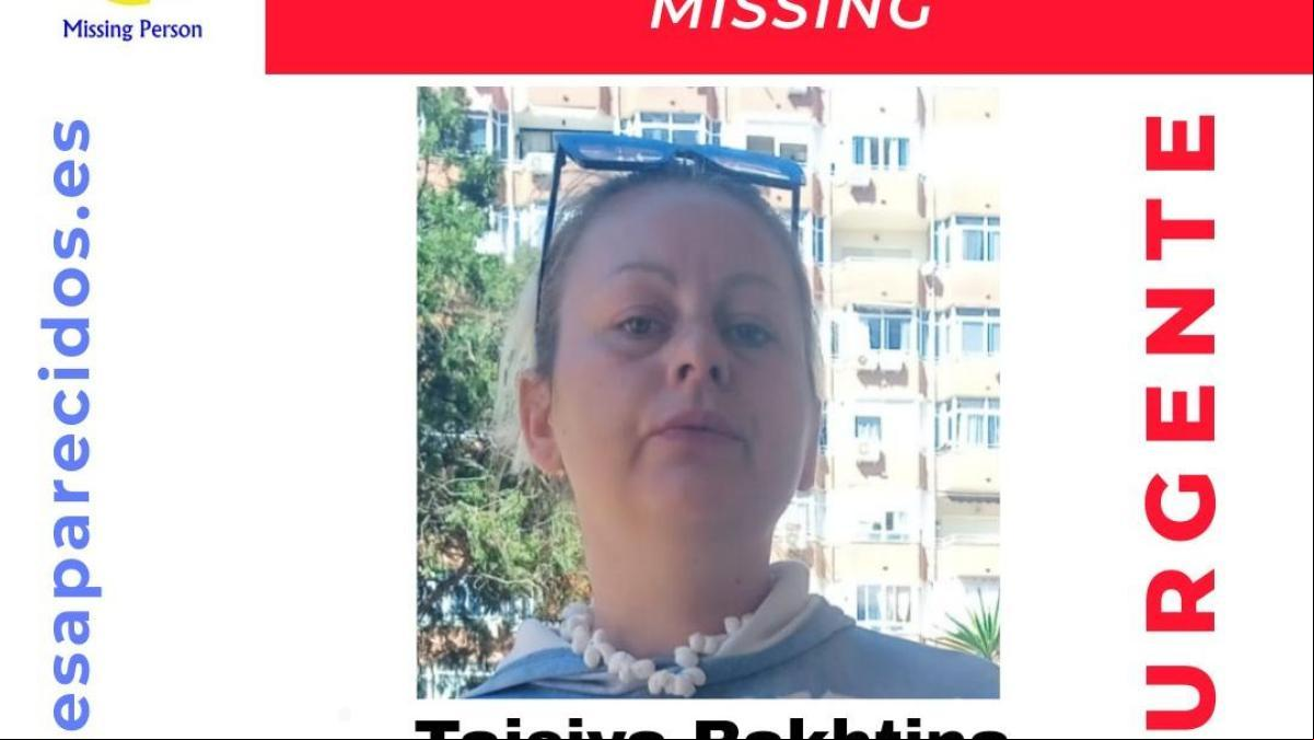 Sin rastro del paradero de Taisiya Bakhtina, una mujer de 37 años desaparecida en Málaga