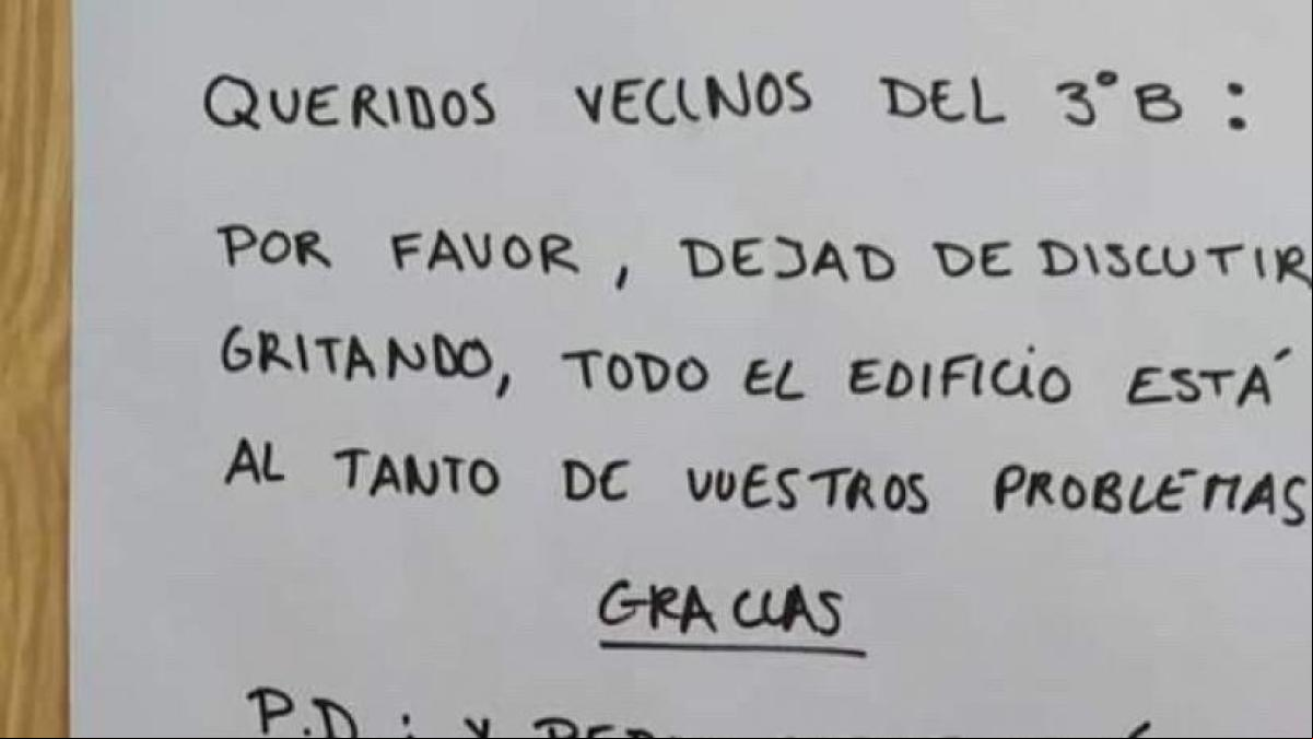 La carta viral de un vecino cansado de los gritos: Una suegra no debe meterse en una relación