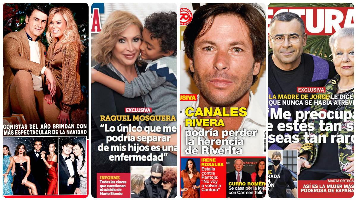 Jesulín y Campanario, Raquel Mosquera, Canales Rivera y Jorge Javier protagonizan las portadas