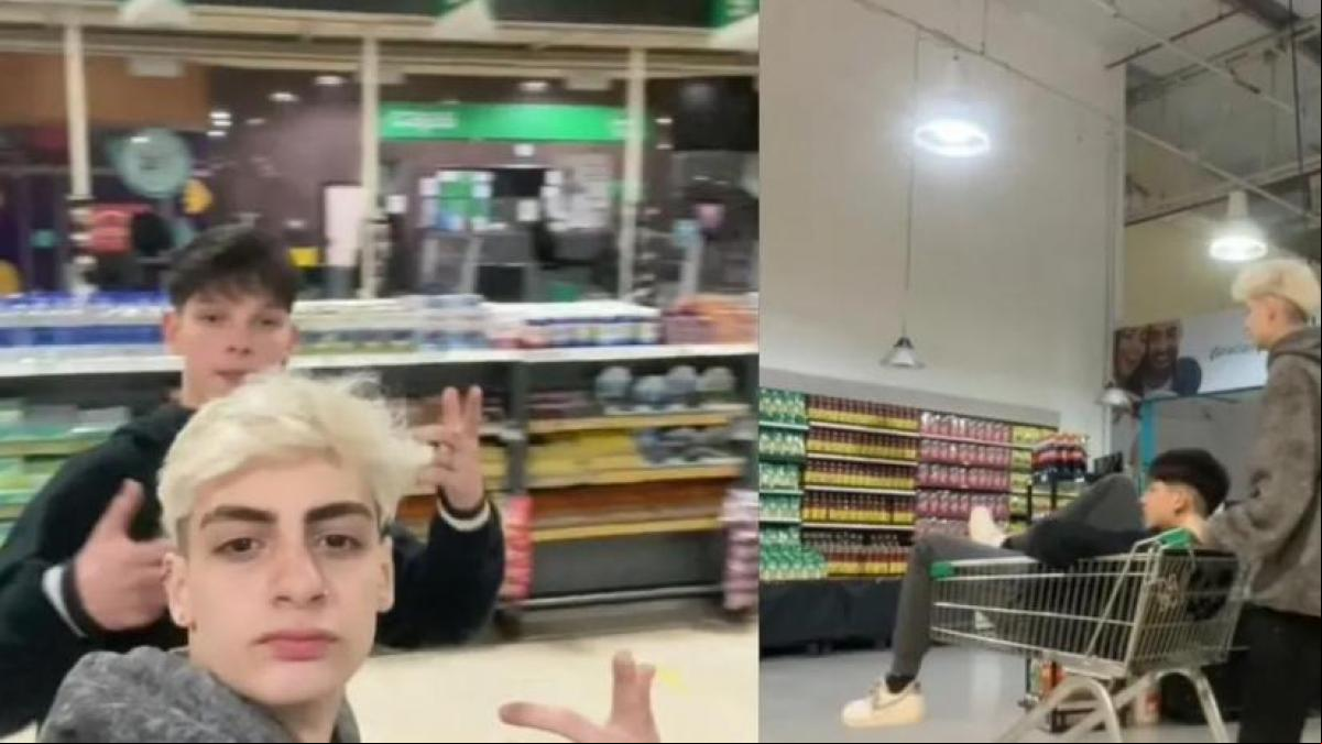 Detenidos dos jóvenes que se escondieron para pasar la noche en un supermercado y publicar sus travesuras