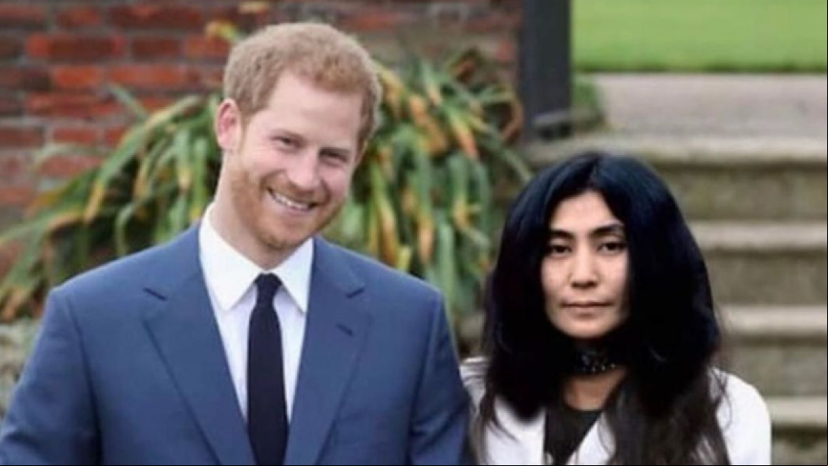 Carla Bruni se mofa y acusa a Meghan de la crisis Real con un montaje con la cara de Yoko Ono