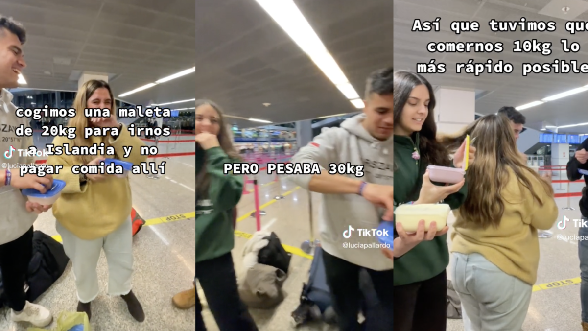 Estudiantes españoles, obligados a comerse 10 kilos de comida para pasar la maleta rumbo a Islandia