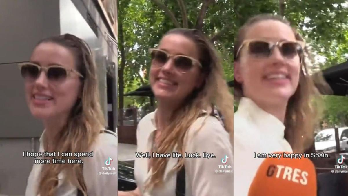 El perfecto español de Amber Heard cuando le preguntan por Johnny Depp