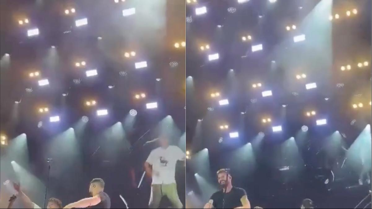 Los hijos de Ricky Martin sorprenden a su padre subiendo al escenario y dándolo todo en él