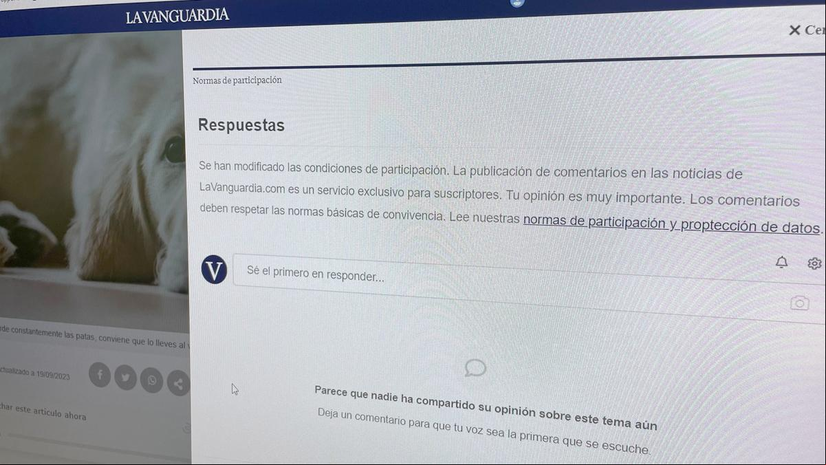 ¿Moderación ideológica de los comentarios?