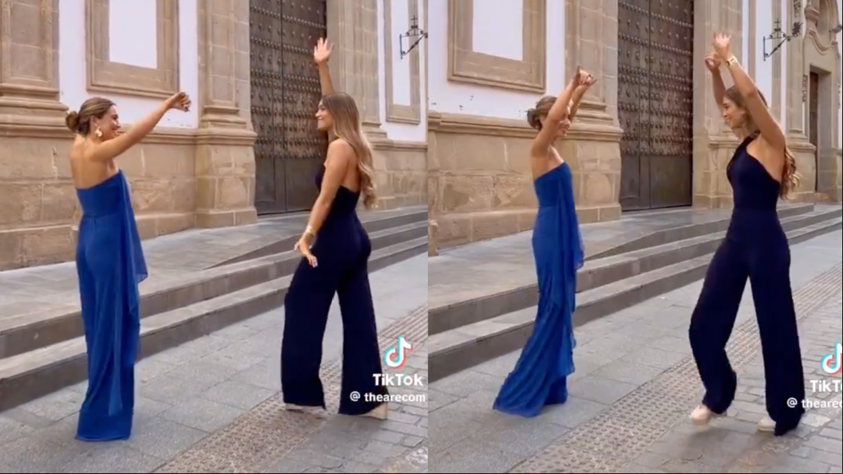 Dos jóvenes explican los pasos básicos para triunfar bailando esta Feria de Abril de Sevilla