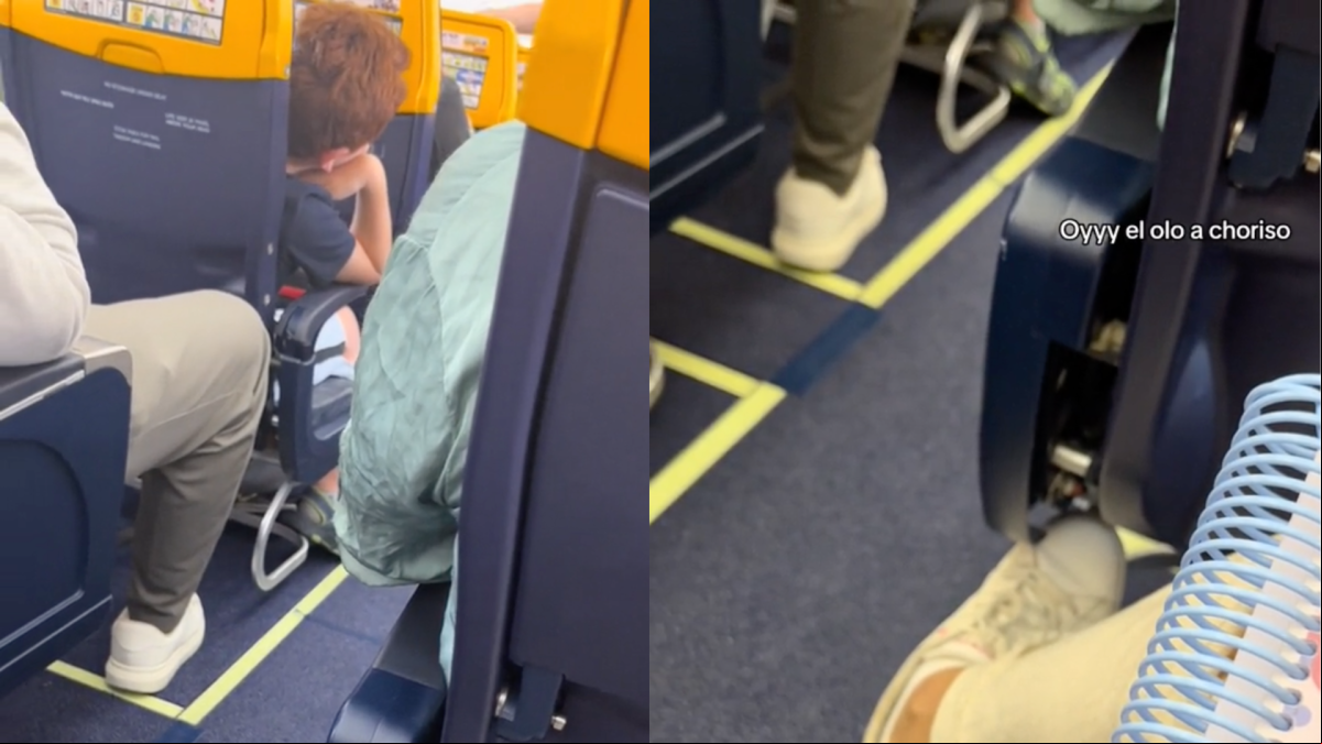 La hilarante reacción de los pasajeros de un avión a Sevilla cuando alguien abre un bocadillo de chorizo: “Dos Cruzcampo, haz el favor”