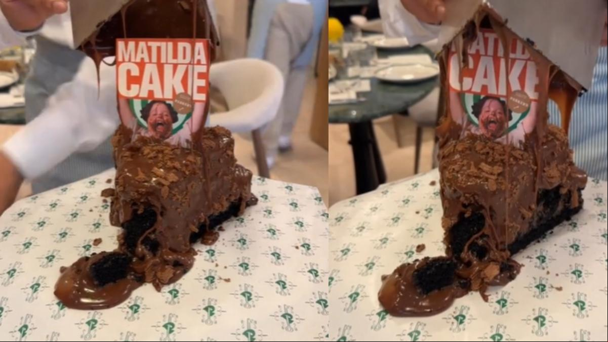 Encuentra la tarta de la película Matilda en un restaurante y despierta pasiones: “Bruce, Bruce, Bruce”