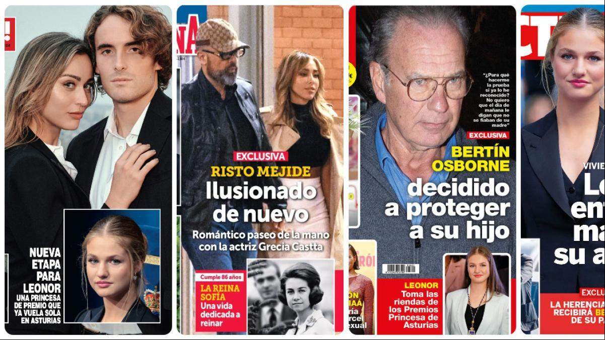 Paula Badosa con Stéfanos Tsitsipás, Risto, Bertín y la princesa Leonor protagonizan las portadas