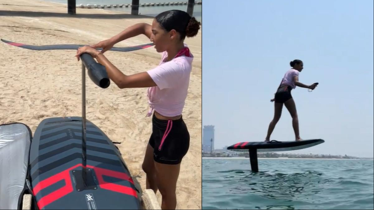Surfea en una tabla de Audi con motor y deja a la gente sin palabras: “El futuro está aquí”