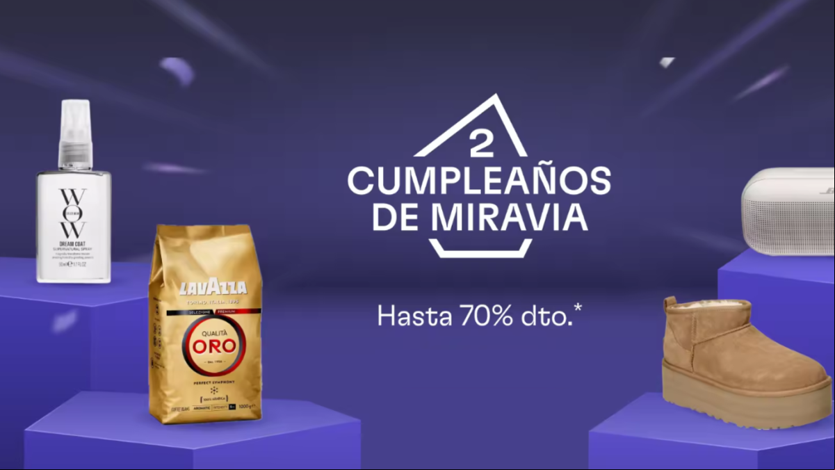 ¡Miravia cumple 2 años! Sé el primero en disfrutar de sus descuentos de hasta el 70% para celebrarlo