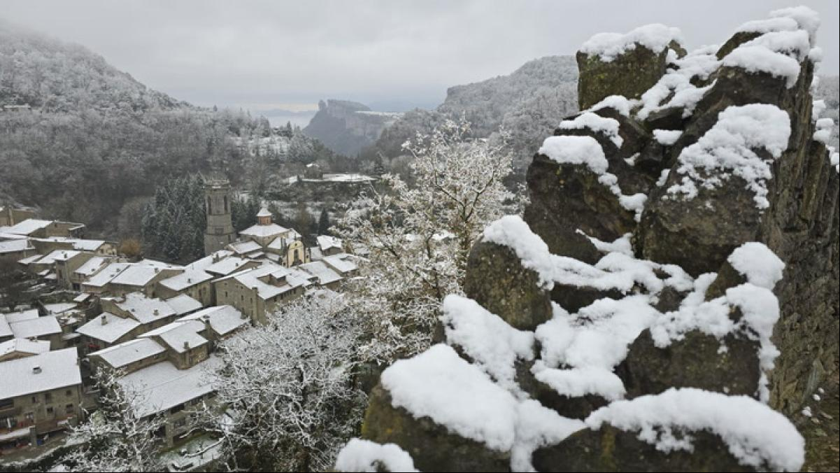 Nevadas en la comarca de Osona
