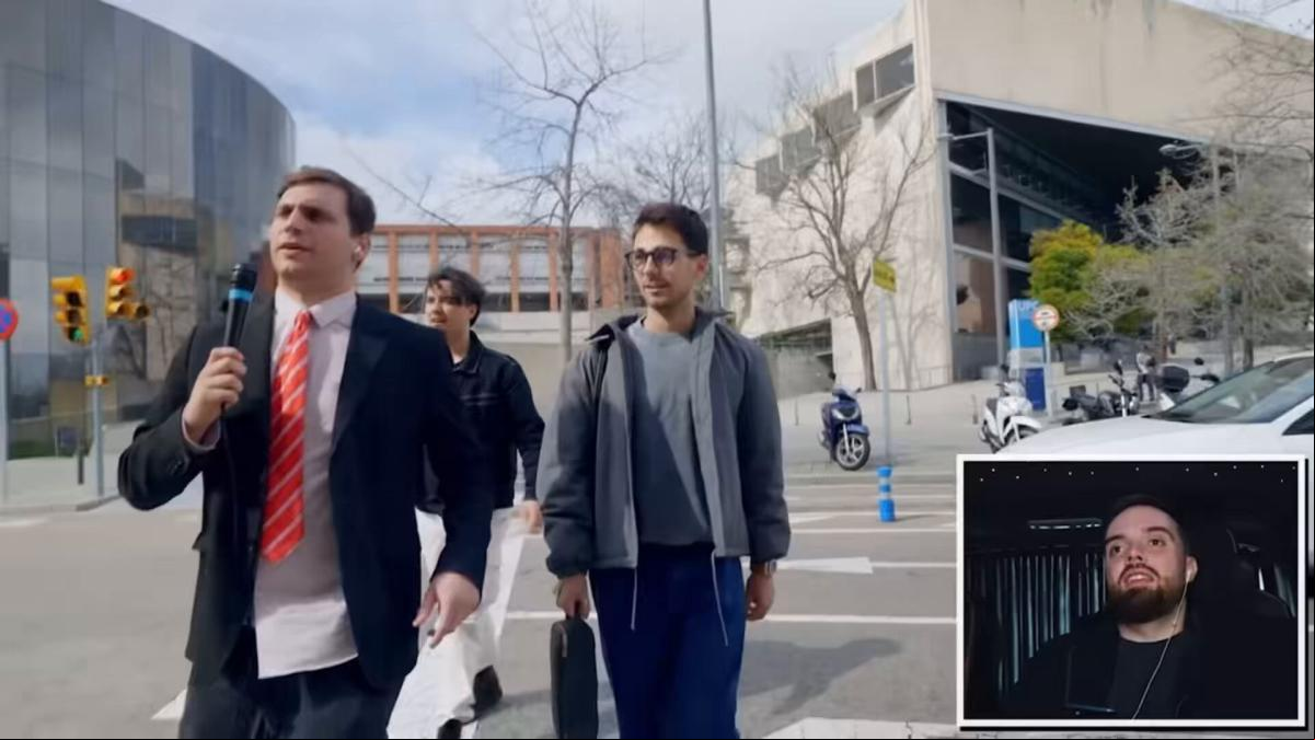El tenso momento cara a cara entre Ibai y un joven tras una entrevista callejera de Gaspi: “Tiene cara de enfermo”