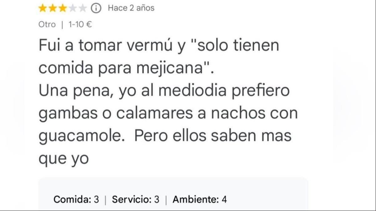 Va a comer a un restaurante mexicano en Huesca y se queja de que no le sirven la comida que él quiere: “No se puede ser más ceporro, hay gente que está en el mundo porque sobra oxígeno”