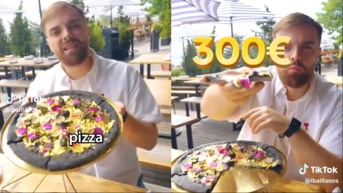 Ibai Llanos prueba una pizza de 2.000 euros, la más cara del mundo: “Sorprendentemente está buena para la pinta que tiene, pero me han timado”