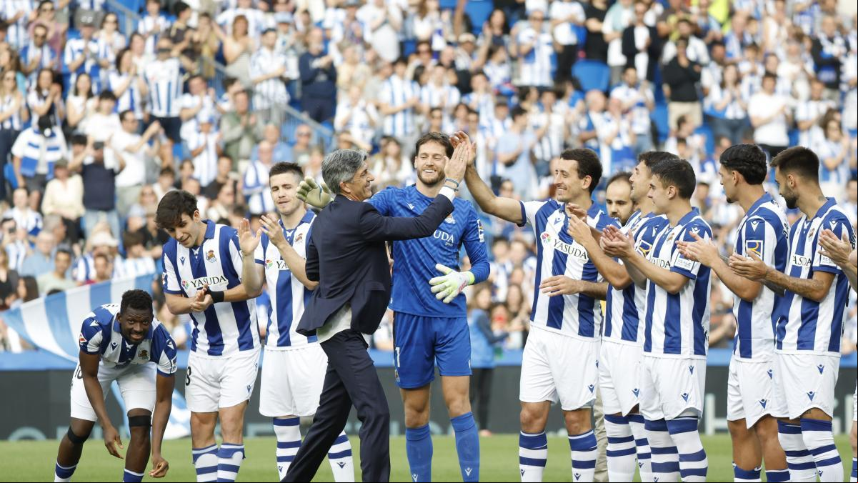 El Girona no empaña la fiesta de despedida de Alguacil en Anoeta