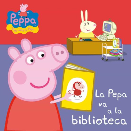 PEPPA PIG. LLIBRE DE CARTRÓ - LA PEPA VA A LA BIBLIOTECA EBOOK (edición en catalán)