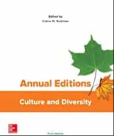 ANNUAL EDITIONS: CULTURE AND DIVERSITY (edición en inglés)