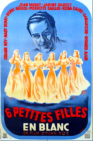 Six petites filles en blanc
