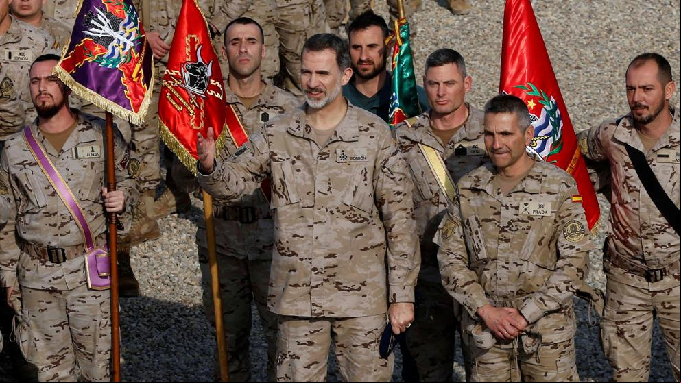 El Rey celebra su cumpleaños con las tropas en Irak