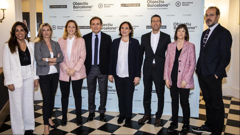 Los candidatos a la alcaldía de Barcelona se suben al escenario con Barcelona Global y La Vanguardia