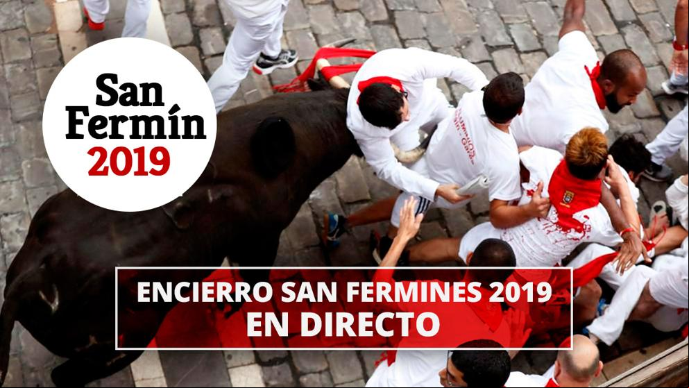 San Fermín 2019 | 3 heridos por asta de toro en el primer encierro con los toros de Puerto de San Lorenzo