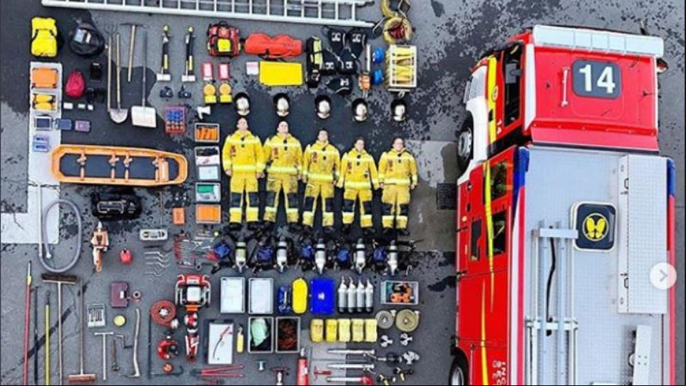 El #TetrisChallenge, un reto viral de policías, bomberos y servicios de emergencias