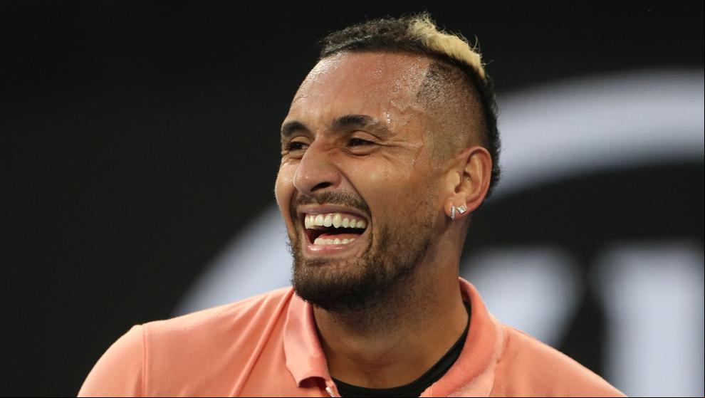 Kyrgios imita a Nadal en pleno partido del Open de Australia