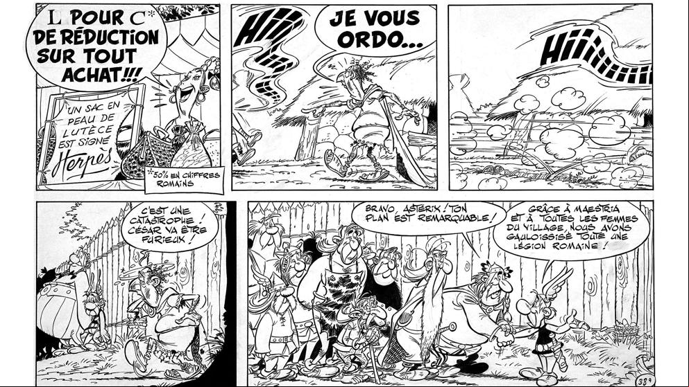 La familia de Uderzo subasta cinco planchas originales del creador de Astérix