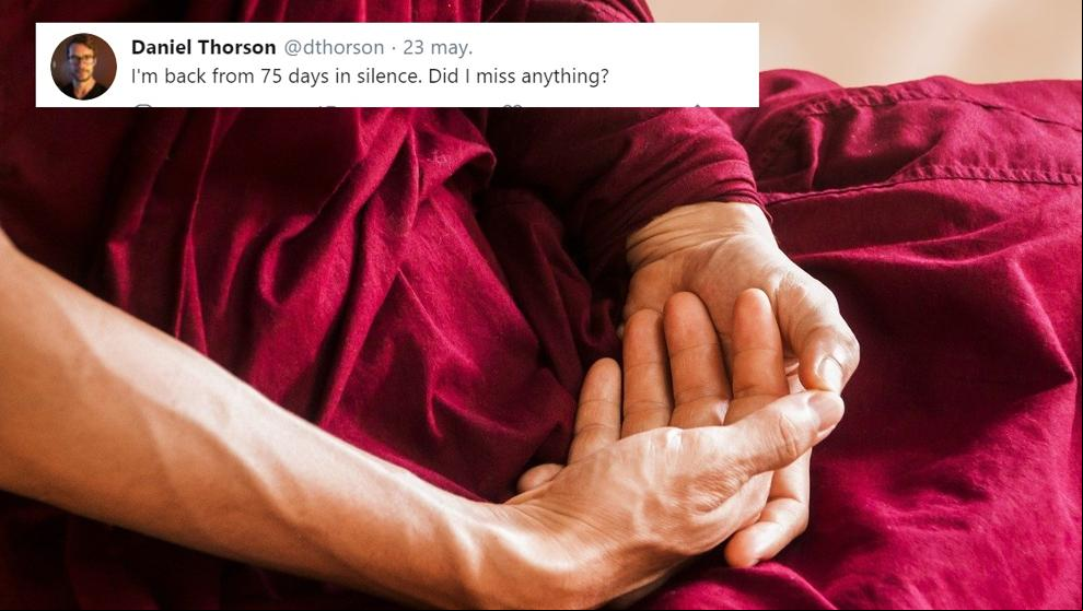 Un filósofo vuelve tras aislarse durante meses en un retiro espiritual: “¿Me he perdido algo?”