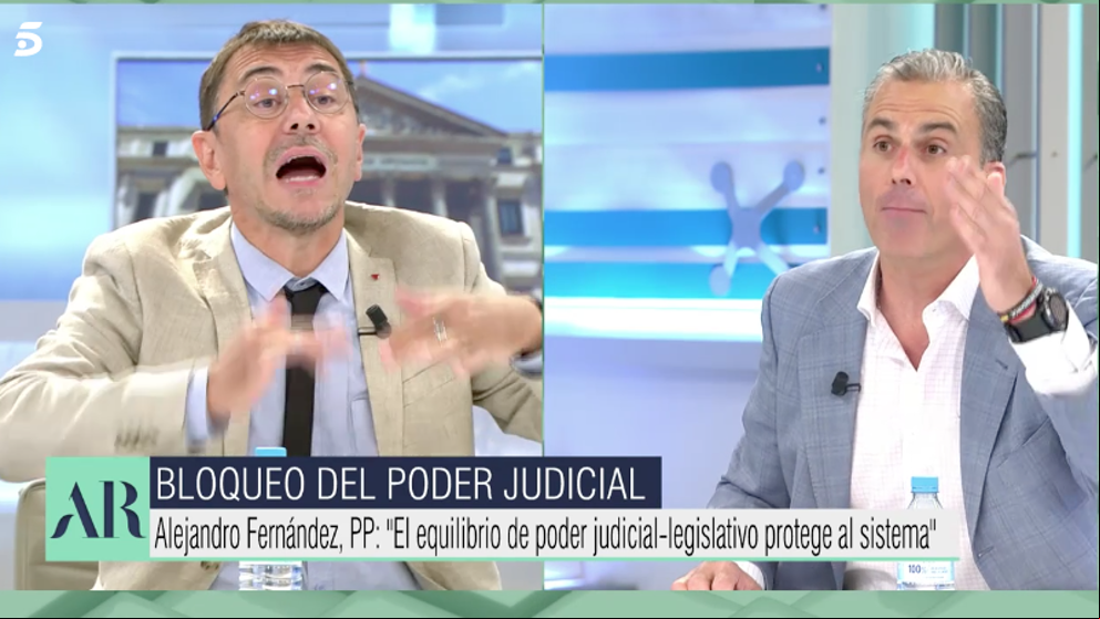 Monedero y Ortega Smith, a gritos en Ana Rosa: “Eres más dictador que Castro”