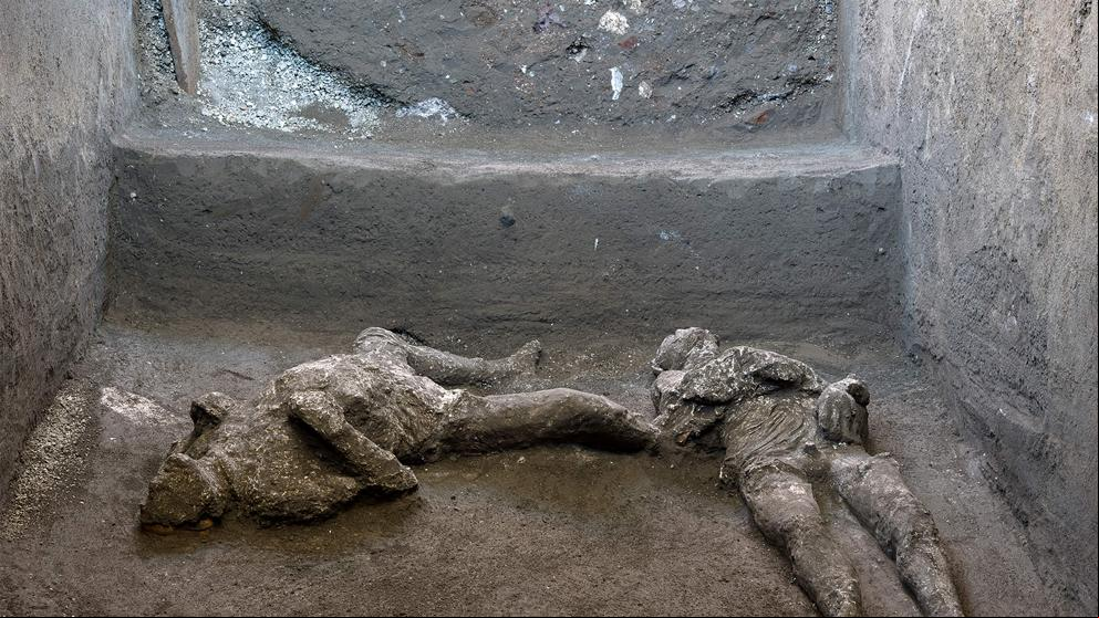 Descubren en Pompeya los cuerpos de dos hombres que escapaban de la erupción del Vesubio